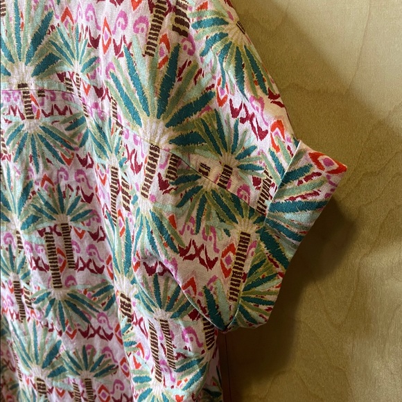 Tommy Bahama Coastalina Linen Palm Pointe Camp Shirt - Picture 7 of 13